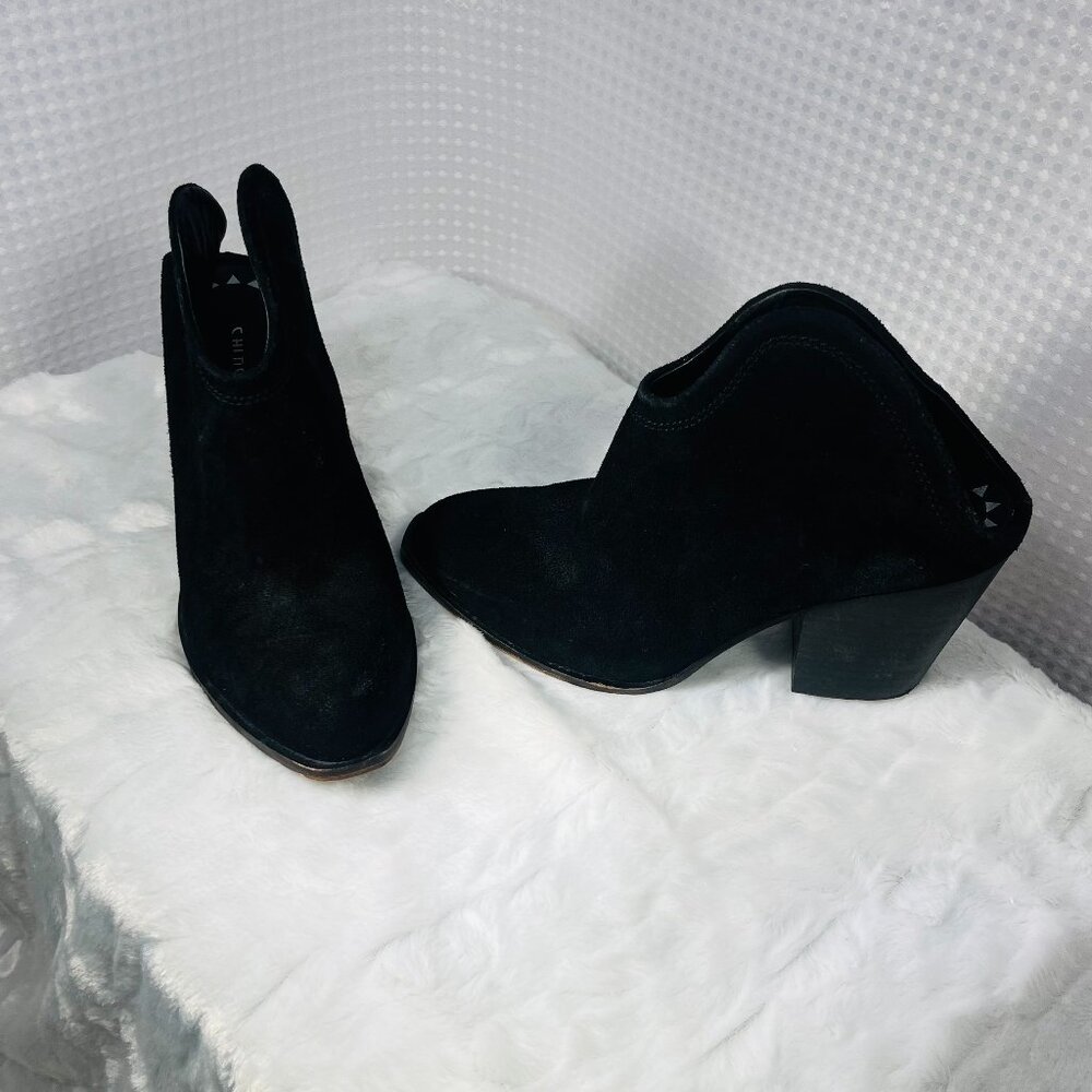 Chinese Laundry Kelso Split Suede Booties. Black size 7 - Picture 4 of 8